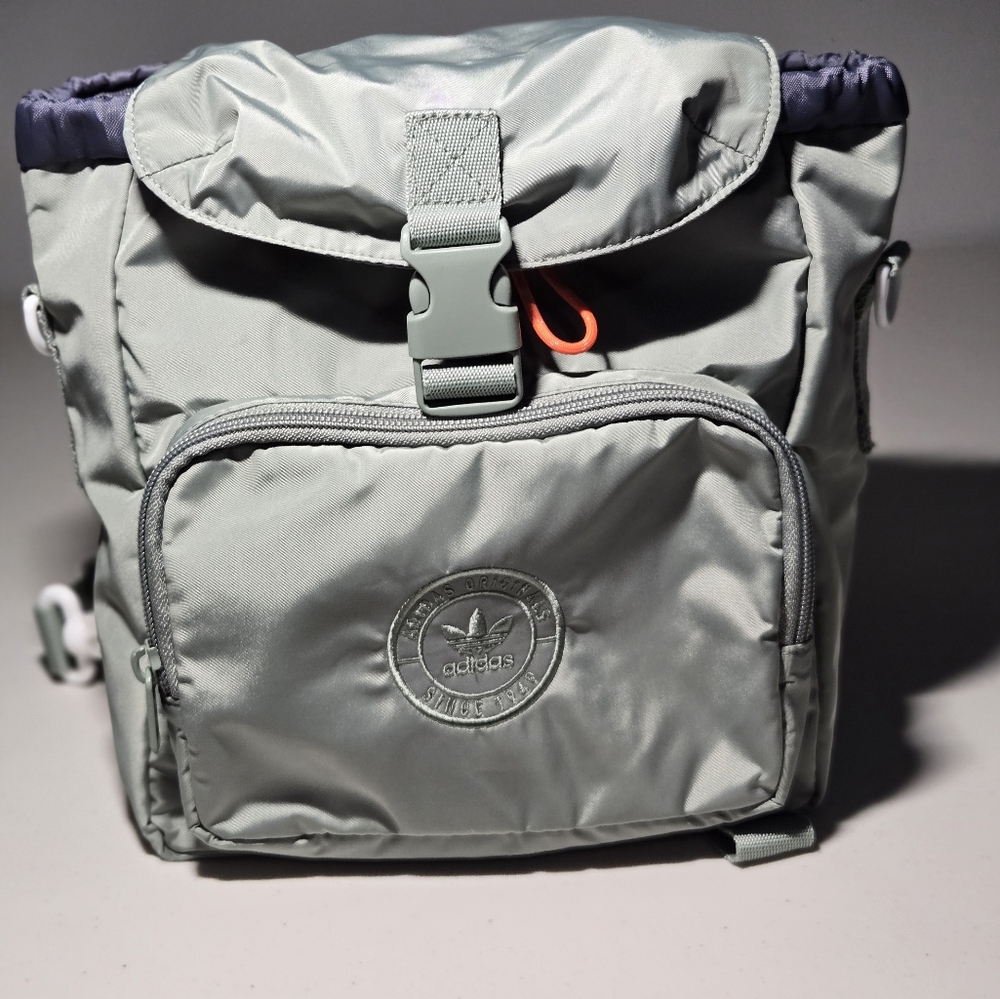 Adidas Originals Micro 3 Mini Backpack Silver Green/Semi Impact Orange